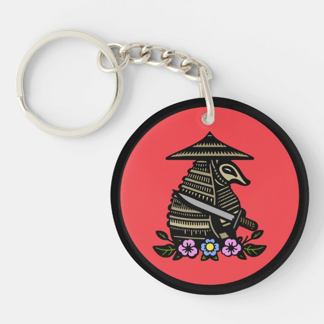 Armadillo Samurai  Keychain (Front)