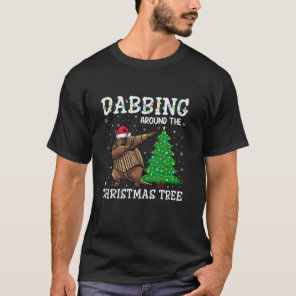 Armadillo Santa Hat Dabbing Around the Christmas T T-Shirt
