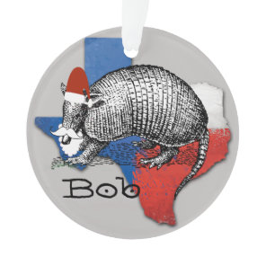 Armadillo Santa Ornament