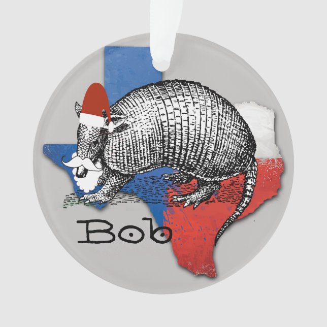 Armadillo Santa Ornament (Front)