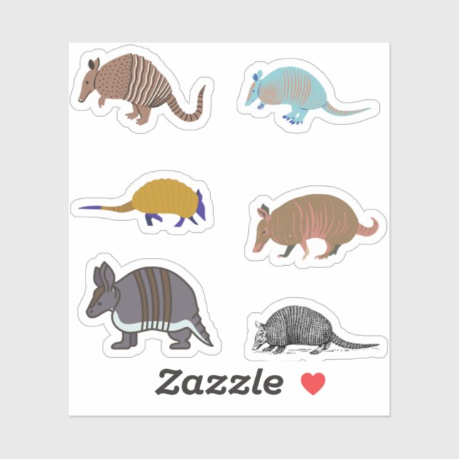 Armadillo Stickers (Sheet)