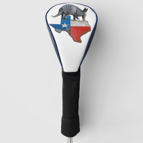 Armadillo Texas State Flag Map Golf Head Cover