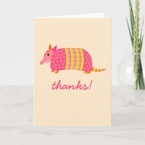 Armadillo Thank You Card