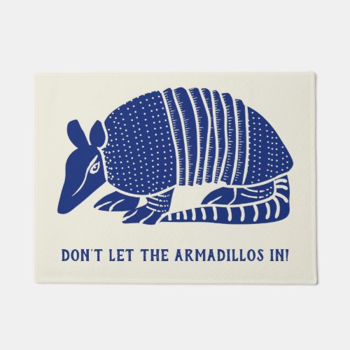 Armadillo Welcome Mat Customized Personalized