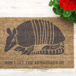 Armadillo Welcome Mat Customized Personalized