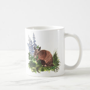 Armadillo with Bluebonnets Coffee Mug