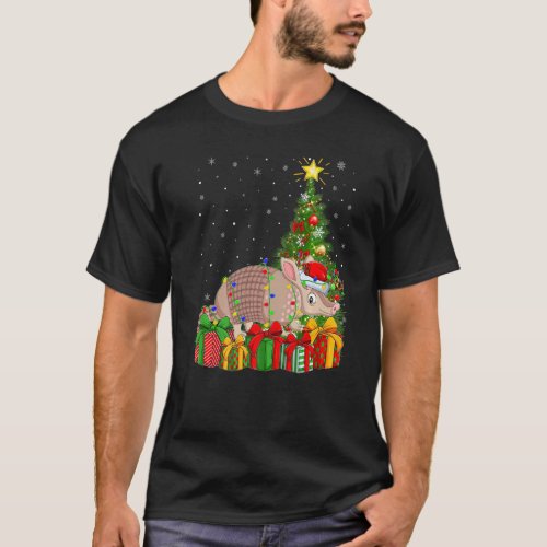 Armadillo  Xmas Holiday Santa Armadillo Christmas  T_Shirt