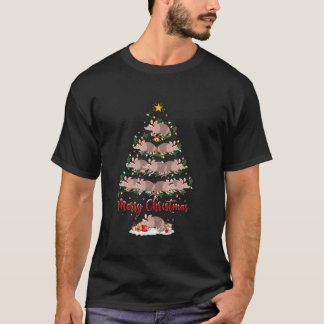 Armadillo Xmas Lighting Santa Armadillo Christmas T-Shirt