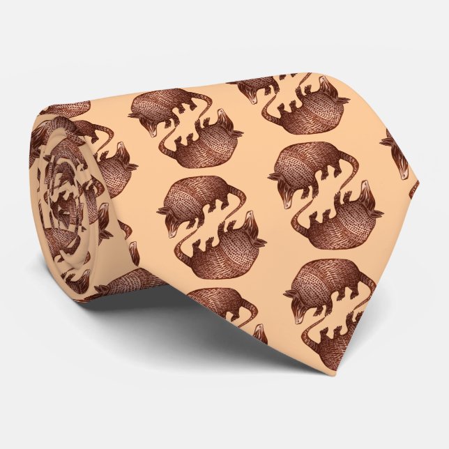 Armadillo Yin Yang Neck Tie (Rolled)