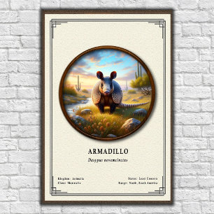 Armadillo Zoology Series Poster