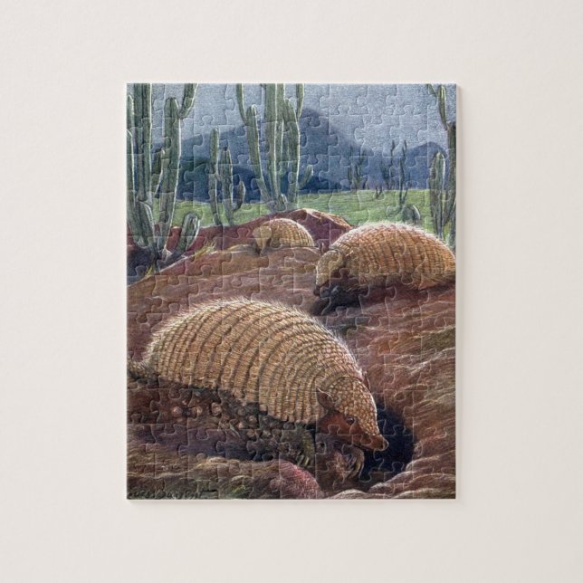 Armadillos by Louis Sargent, Vintage Wild Animals  Jigsaw Puzzle (Vertical)