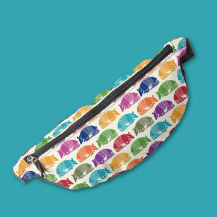 Armadillos Colorful Patterned Fanny Pack