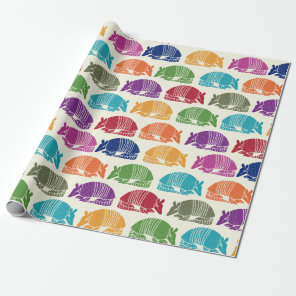 Armadillos Colorful Patterned Wrapping Paper