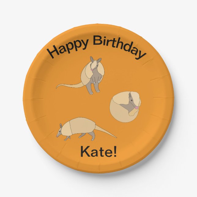 Armadillos Paper Plates (Front)