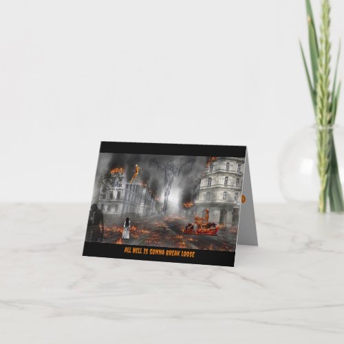 Armageddon Halloween greeting card 