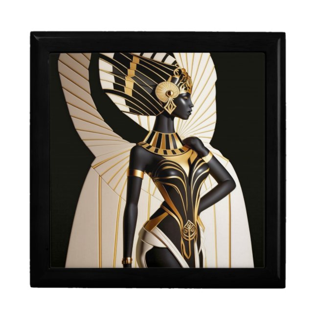 ARMANA QUEEN #3  Wooden Jewelry Keepsake Box (Front)