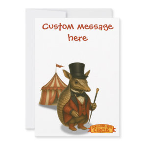 Armand, armadillo ringmaster card