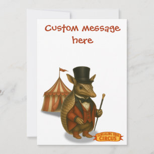 Armand, armadillo ringmaster card