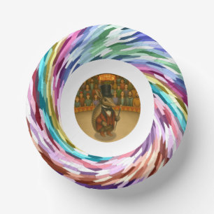 Armand, armadillo ringmaster paper bowls