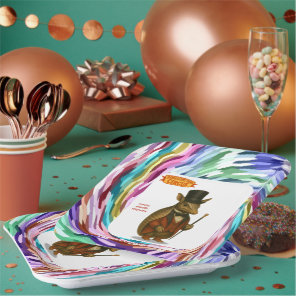 Armand, armadillo ringmaster paper plates