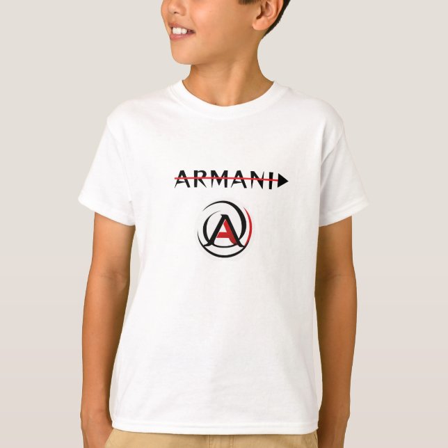 "ARMANI Kids' Logo T-Shirt - Stylish & Comfortable (Front)