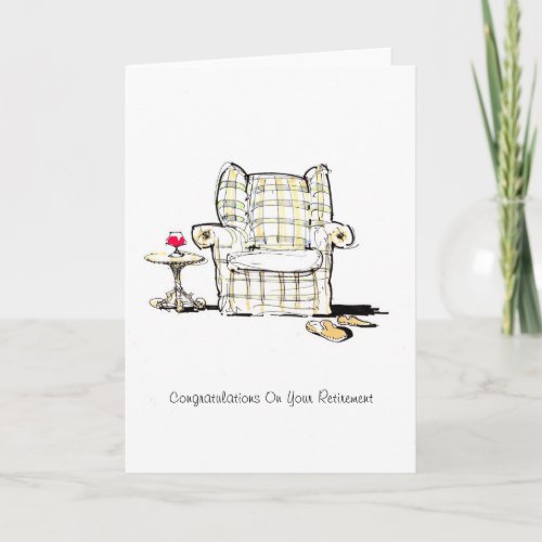 Armchair and Slippers Retirement Card