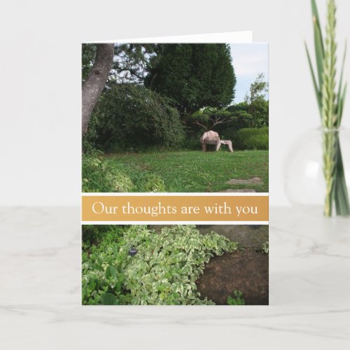 Armchair Peaceful Garden Condolences Sympathy Card