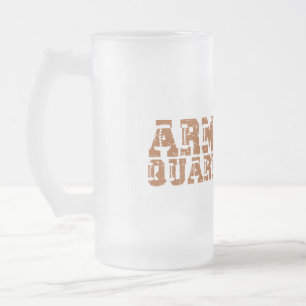 Armchair Quarterback Football Typography Frosted Glass Beer Mug