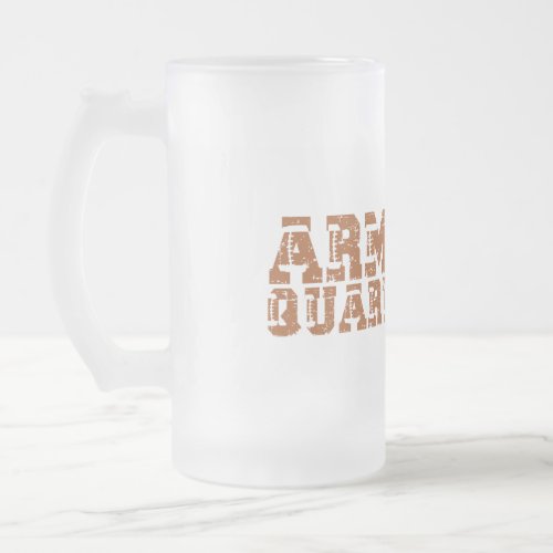 Armchair Quarterback Football Typography Frosted Glass Beer Mug