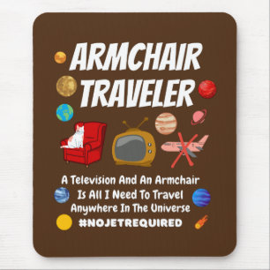 Armchair traveler mouse pad