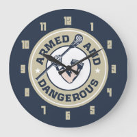 Armed and Dangerous Lacrosse clock