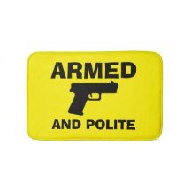 ARMED AND POLITE Bath Mat