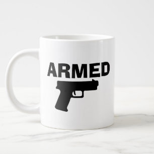 ARMED AND POLITE Jumbo Mug