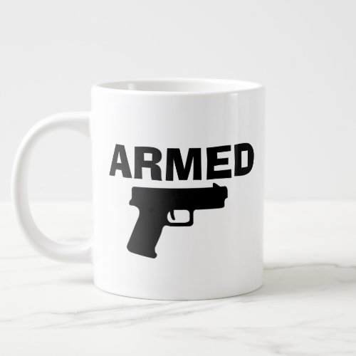 ARMED AND POLITE Jumbo Mug