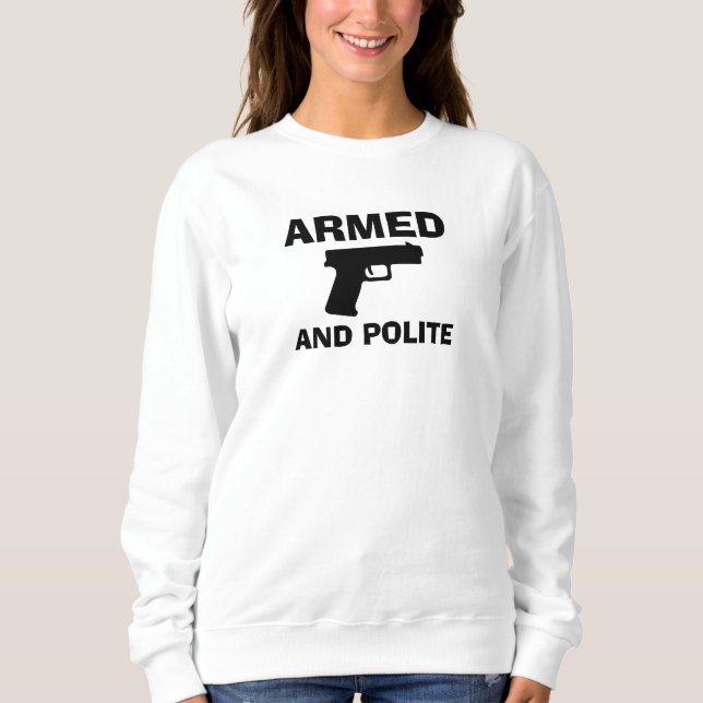 ARMED AND POLITE Women's Sweatshirt (Front)