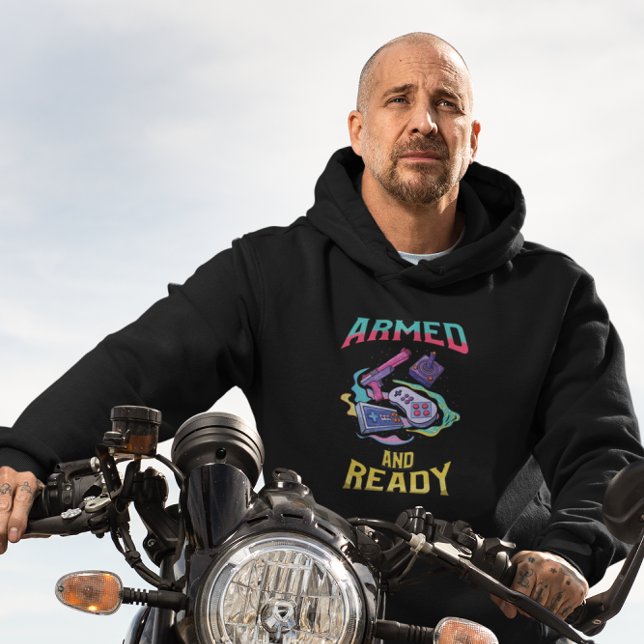 Armed and Ready - Retro Video Game Hoodie (Creator Uploaded)