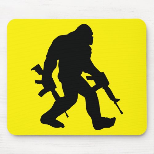 Armed Bigfoot Sasquatch 2nd Amendment 2A  Mouse Pad
