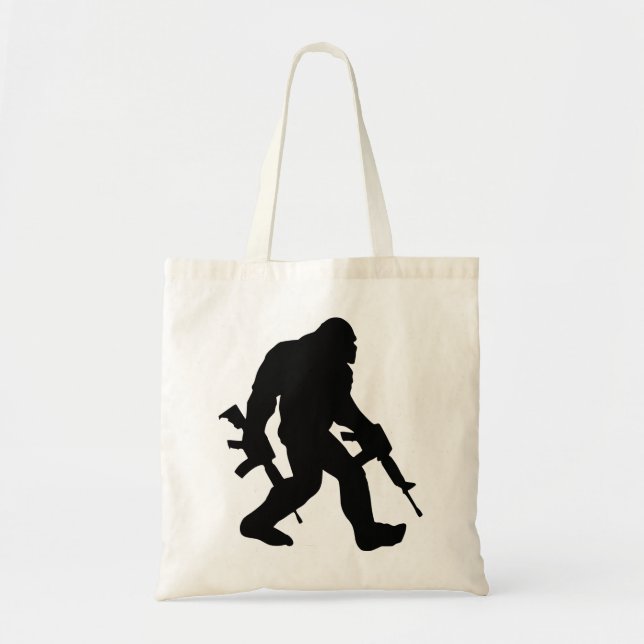 Armed Bigfoot Sasquatch 2nd Amendment 2A # Tote Bag (Front)