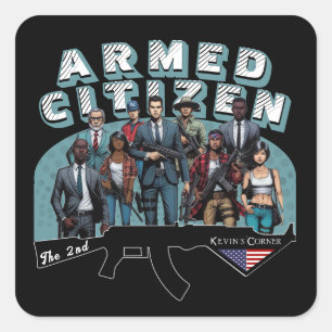 ARMED CITIZEN Protect the 2nd Square Sticker