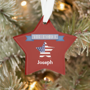 Armed Forces Air Force Flag Personalized Ornament