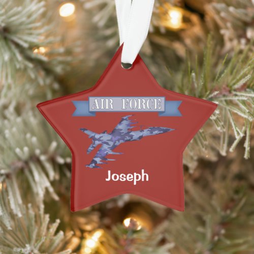 Armed Forces Air Force Jet Personalized Ornament