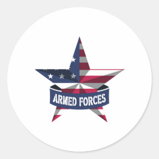 Armed Forces Day and Memorial day Classic Round Sticker