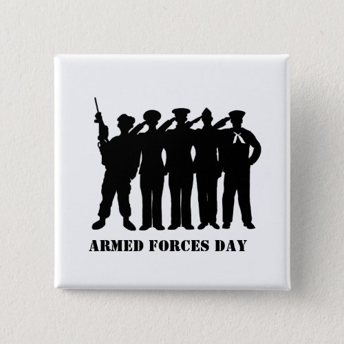 Armed Forces Day   Silhouettes Button