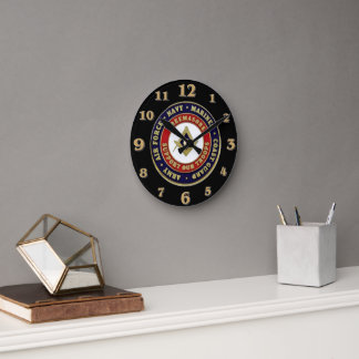 ARMED FORCES FREE MASONS ROUND CLOCK