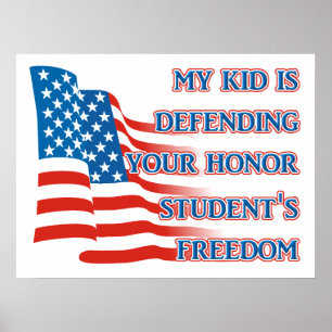 Armed Forces Freedom - Honor Student Print Poster