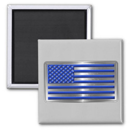 Armed Forces  Law Enforcement USA Flag Tribute Magnet
