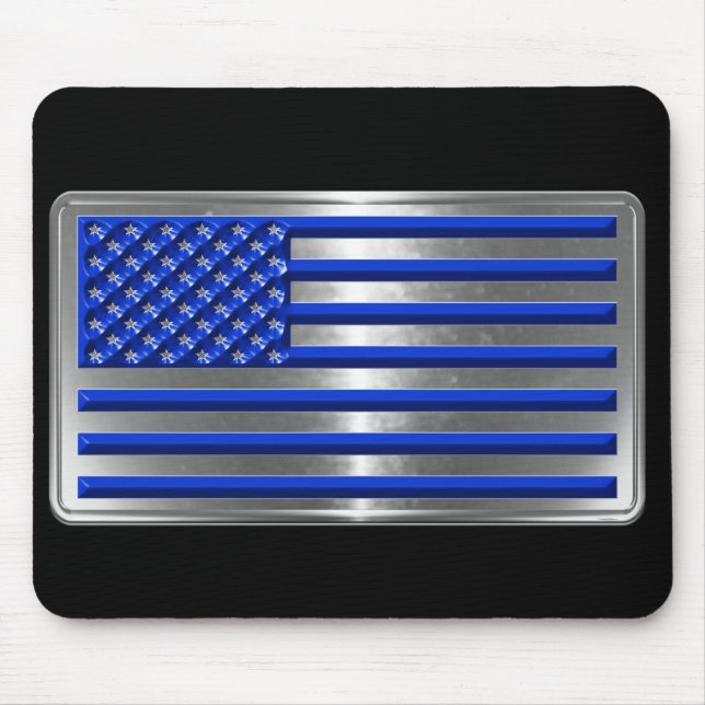 Armed Forces & Law Enforcement USA Flag Tribute Mouse Pad (Front)