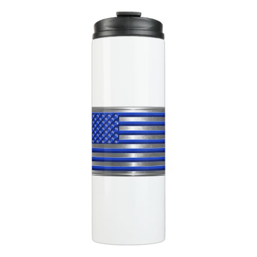 Armed Forces  Law Enforcement USA Flag Tribute Thermal Tumbler