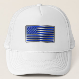 Armed Forces & Law Enforcement USA Flag Tribute Trucker Hat