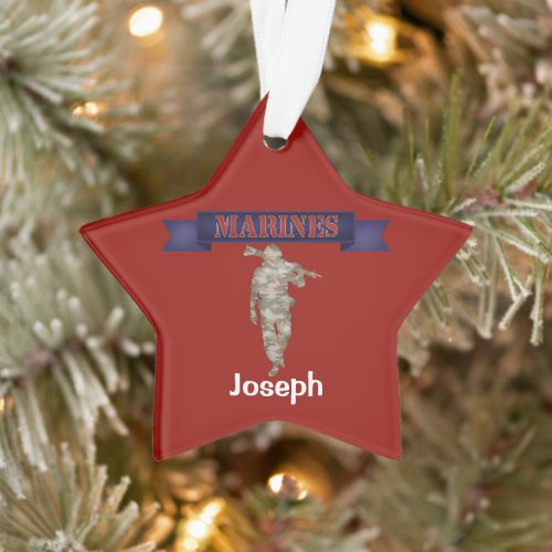 Armed Forces Marines Soldier Personalized Ornament